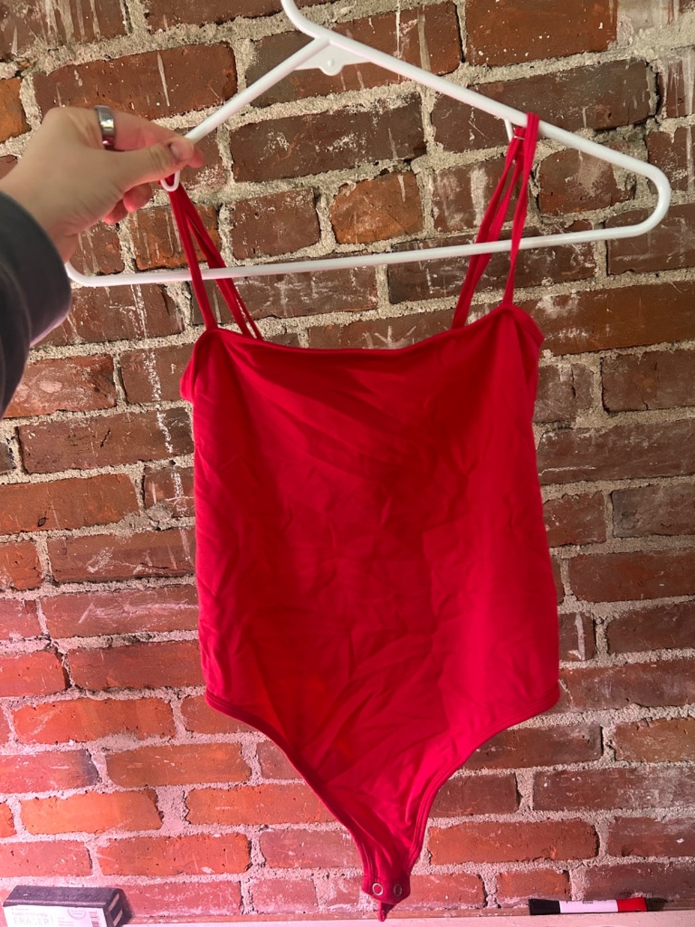 Forever 21 Red Double-Strap women’s One-Piece Bodysuit